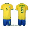 Brasil Casemiro 5 Hjemme VM 2022 - Barn Draktsett